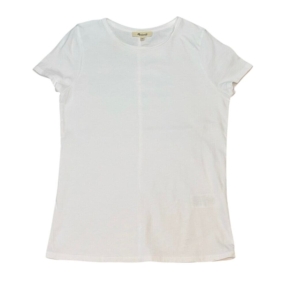 Madewell Essential Slim Tee XXS White 100% Cotton Fitted Crewneck NWT Basic - Picture 6 of 9